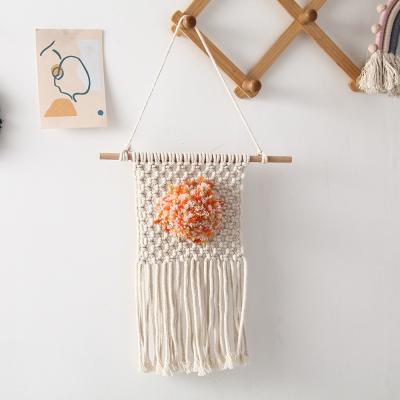 China Wholesale Art Decor Florahome Hot Sale Cute Hangings Rainbow Macrame Cotton Wall Hanging for sale