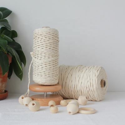 China DIY Handcraft 3mm 4mm 5mm Cotton 21S Single Strand Single Twist Rope 100m 200m 200m Cotton 21S Macrame Rope for sale