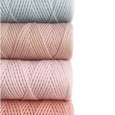 China luxury cotton 21s best sell material 100% cotton macrame rope webbing 3mm109yards for sale