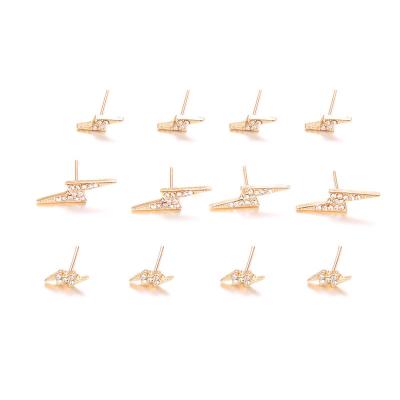 China FASHIONABLE Fashion Personality Diamond Lightning Gold Plating 6-Piece Set Of Female Earrings for sale