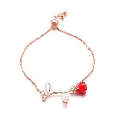 China Alloy Rose Pendant Bohemian Romantic Fashion Personalized Hand Decoration Bracelet for sale