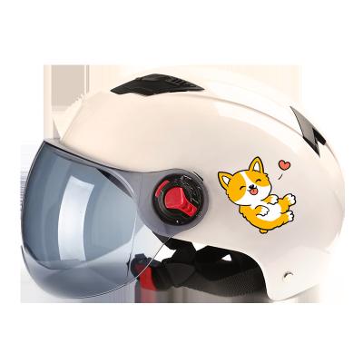 China 2021 Main Cascos De Moto ABS Cartoon Design 3C Design 3C Safety Protection BYB/X-222m New Half Face Helmet With Sun Visor For Adult for sale