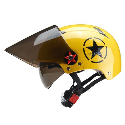 China Hot Selling BYB/X-213 Bicycle Riding Bike Double Lens Outdoor Lightweight Electric Open Face Half Helmets Made in China for sale