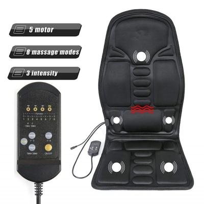 China Home Office Car Seat Supporter Electric Massager Cushion Full Body Massage Infrared Heating Mat 8kind Back Pain Relief for sale