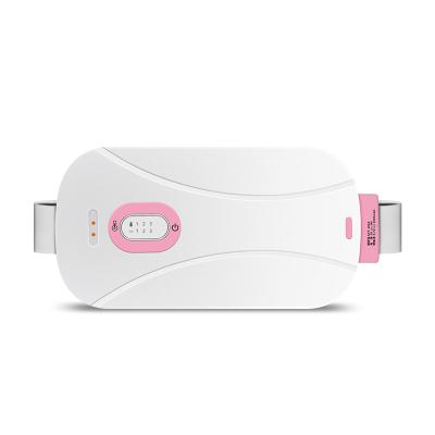 China Body Relieve Menstrual Pain Massager Hot Belt USB Rechargeable Vibrating Electric Heating Belt Abdominal Massage Belt Massager for sale