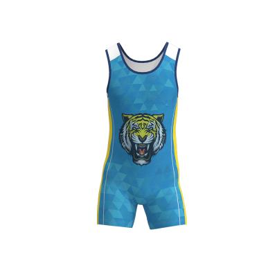 China 88%polyester 12% spandex various promotional goods using popular unisex cheap custom pro wrestling singlet for sale