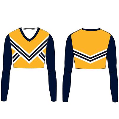 China 88% Polyester 12% Polyester 12% Quality Price Appropriate Price Spandex Long Sleeve Girls Cheerleading Uniforms for sale