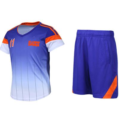 China Shirts & Fully Complete Custom Print 100% Sublimation Breathable Polyester Mens Sets Soccer Football Wear for sale