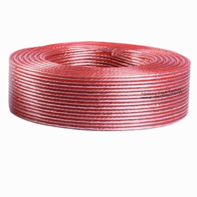 China TRANSPARENT SPEAKER CABLE 20AWG PURE COPPER WIRE SPEAKER CCS OFC CCA SPEAKER CABLE for sale