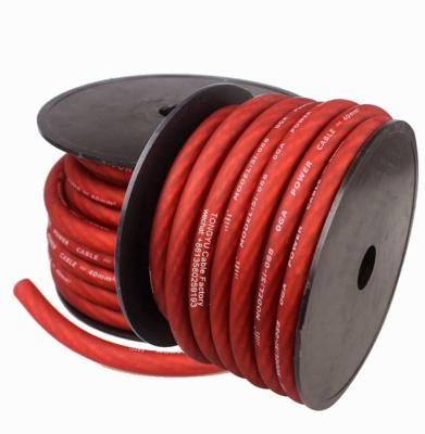 China Flexible Car PVC Gauge 0GA Amplifier Power Cable Soft Red Ground Wire GRIND 1/0 A.W.G. Amplifier Battery Cable for sale