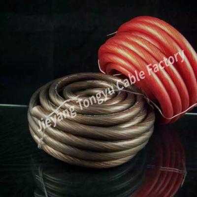 China Car 2 4 6 8 A.W.G. Power Cable Car Audio PVC Copper Flexible Electrical Cable CCA OFC for sale