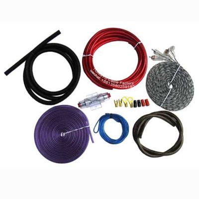 China Speaker Car Subwoofer Wiring Kit Car Accessories 8GA 6GA 4GA Car Amp Audio Wiring Kit for sale