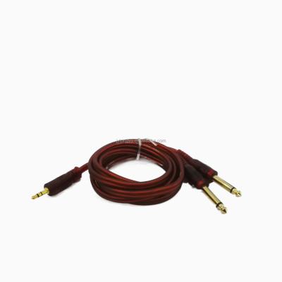 China Car Brown 3.5mm to Dual Mono 6.35mm RCA Stereo Cable for sale