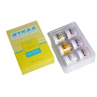 China Nail Salon NYKAA 6pcs/box 10g Acrylic Nail Powder Dipping Gift Set Private Label Nail Dipping Kit Powder Starter Kit for sale