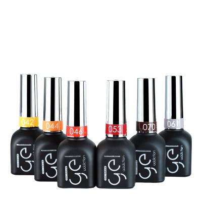 China UV Led Color 12ml Finger Fashion Gel Nail Polish 6 Color Gel Nail Art Kit Set for sale