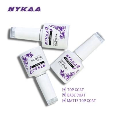 China Nail Art Beauty NYKAA 8ML Nail Gel Polish Base Coat UV Wash Free Matte Gel Top Coat For Acrylic Nail Dip Powder Base Coat for sale