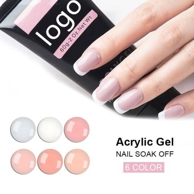 China Wholesale Nail Art Beauty Easy Apply Gel For Extension Nail Custom Colors Poly Nail Gel Polish for sale