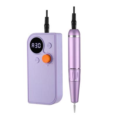 China Low Noise Professional Nail Salon Fashion Nail Equipment Cordless Portable Rechargeable Nail Drill Machine for sale