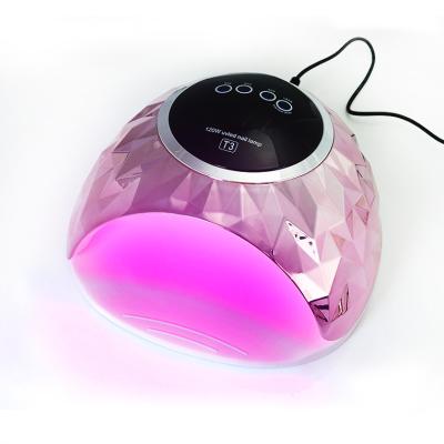 China Red UV LED Gel Light Nail Lamp 120W Sun Fast Light UV Curing Nail Curing Lamp 2 in 1 Nail Dryer UV Gel Lamp Manicure for sale