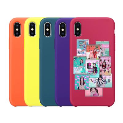 China 2021 New Product Anti-fall Logo Microfiber Cover Mobile Phone Shockproof Custom Case Liquid Silicone for sale