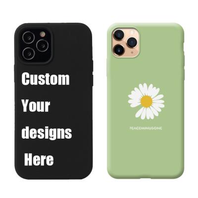 China Excellent Quality Anti-fall Logo Matte Soft TPU Luxury Silicone Liquid Case Custom Shockproof Silicone Case for sale