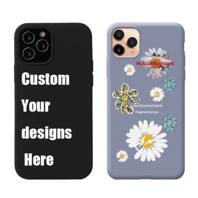 China Anti-fall printing custom design TPU soft silicone mobile phone case hot selling soft liquid case with logo for sale