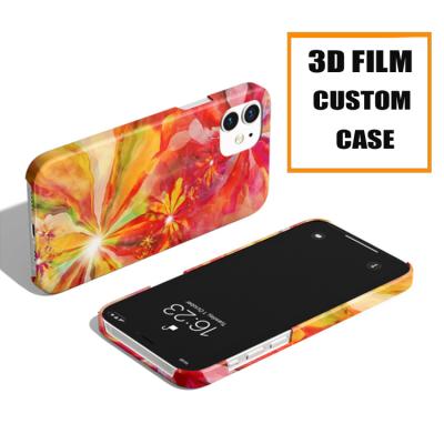 China Custom Anti-fall Dropshipping logo printing case PC phone 3D sublimation protective film case for iphone 11/12/13 for sale