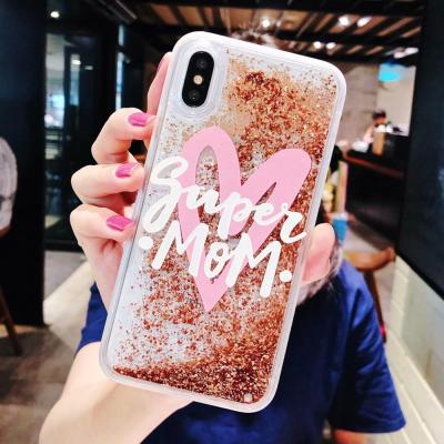 China Non-Toxic For iPhone Case Glitter Design Luxury Phone Case For iPhoneX Phone Case Bling Bling for sale