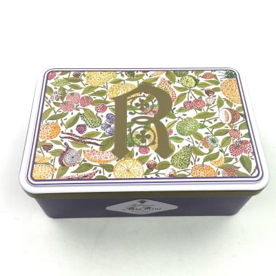 China Recycled Materials Wholesale Food Grade Embossed Custom Printing Rectangular Hinged Tin Gift Boxes For Chocolate for sale