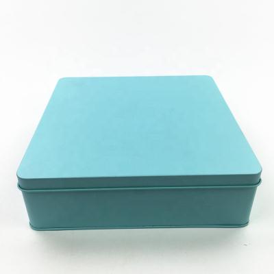 China Wholesale high quality safety 20*20*6CM low price square tin box for cookie metal tin box for sale