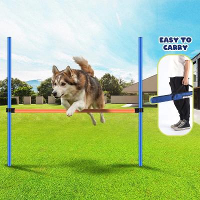 China Viable Agility Equipment Puppy Bar Obstacle Interactive Dog Toys Exercise Training Jumping Set for sale