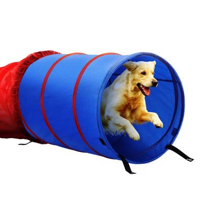 China Viable Agility Equipment Puppy Tunnel Interactive Dog Toys Exercise Training With Carrying Case for sale