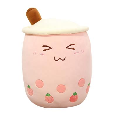 China Soft 24cm Boba Tea Bubble Tea Pretty Gift Soft Toy Stand Up Pillow Plush Toy Pillow for sale