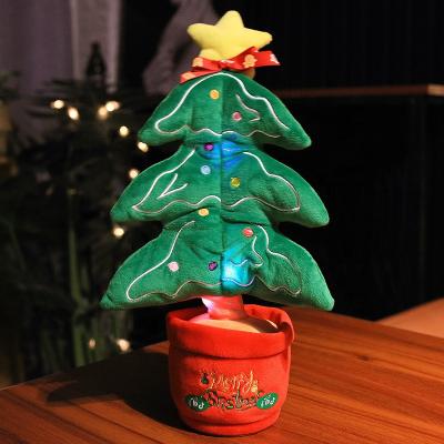 China Eco-Friendly Material in Stock Santa Christmas Trees and Doll Tree Christmas Dancing Toy Plush Elk Singer and Dancing Toy for sale