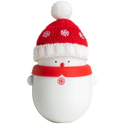 China 2021 Portable Mini Snowman Travel Christmas Gift Deputy Team Leader Warmer Wireless Promotional Gift Bank Wireless for sale