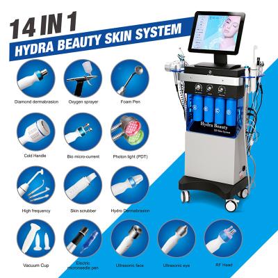 China Multifunctional 14 In 1 Hydrafacial Dermabrasion Machine With 10.4 Inch Touch Screen for sale