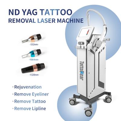 China 1320nm 1064nm 532nm Q Switch Nd Yag Laser Tattoo Removal Machine Carbon Peeling Skin Rejuvenation Machine for sale