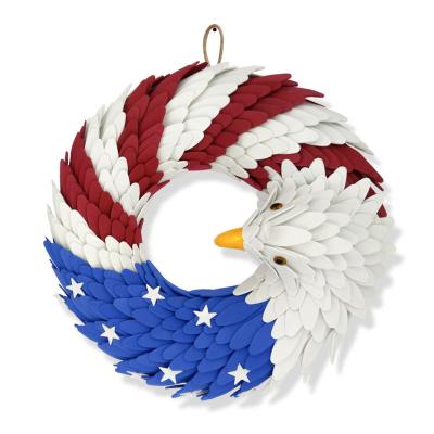 China Art Decor Eagle Wreath Christmas Door Decoration String Door Hanging Decor Christmas Backstage Garland for sale