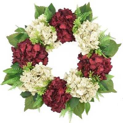 China Indor Decoration Hydrangea Flower Garland For Decoration Christmas Artificial Garland Antique Flower Garland for sale