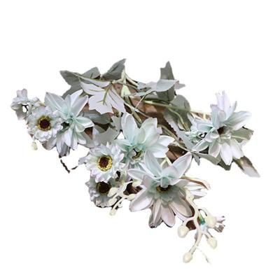 China Wholesale Art Decor Silk Artificial Flowers Wedding Bouquet Artificial Flower For Decoration Wedding for sale