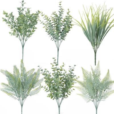 China Art Decor Flower Arrangement Photography Props Fern Artificial Plants Fake Green Plant Group for sale