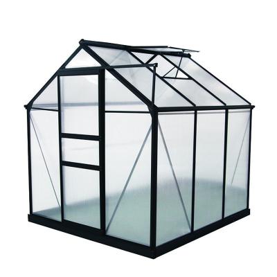 China Stable Structure Easily Assembled Green House Indoor Glass Aluminum Frame Growing Vegetables Greenhouse for sale