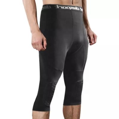 China Breathable Anti-collision Knee Protection 3/4 Length Honeycomb Basketball Compression One Piece Pants for sale