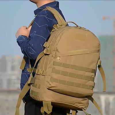 China Custom Hot Selling Anti-theft Outdoor Survival Bag Black Outdoor Waterproof Hiking Tactical Backpack for sale