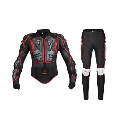 China PE Shell Mesh Cloth Custom Breathable Strong Safety Protective Motorcycle Racing Body Armor Pants for sale