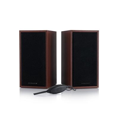 China HOME THEATER Fast Delivery Promotional Stock Wood Grain USB Powered Desktop PC Computer Speaker for sale