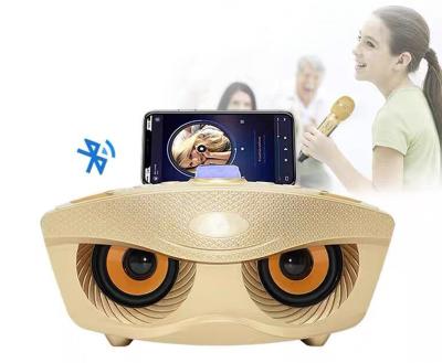 China Home portable karaoke machine for child and adult, two wireless microphone with speaker, support AUX. blue TF card disk U tooth for sale