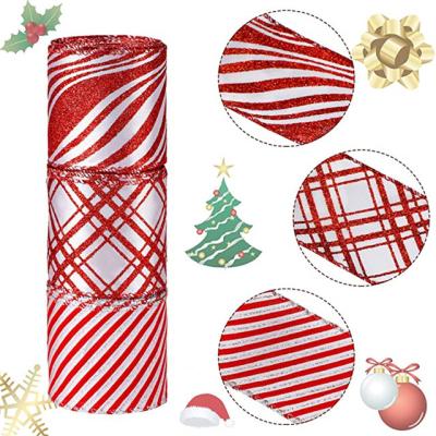 China Christmas or Christmas Gift Wedding Decoration or Birthday Gift Ribbon Polyester Fiber Christmas Viable Custom Printing Ribbon for sale