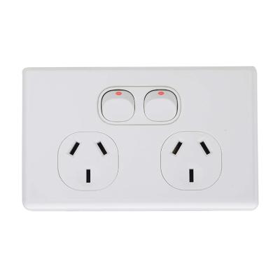 China Factory Made Design OEM ODM Australian PC Own Brand Ground Wall 250V 10A 2 Strip With Extra Switch Socket for sale