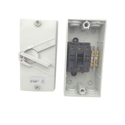 China Outdoor Australian Customized Logo Brand Weatherproof 1 Pole 20A Isolator Switch for sale